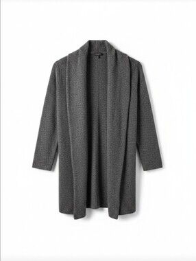 Splendid Merino Wool Cardigan - Gray - 100% Wool - Open Front Sweater